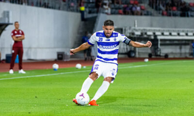 Romario Benzar de la Politehnica Timișoara in partida dintre Poli Timisoara si FC Rapid Bucuresti, din prima etapa a Cupei Romaniei Betano, disputat pe stadionul Municipal , din Sibiu, 03 septemebrie 2026. FOTO/Andrei Apolzan/SportPulse