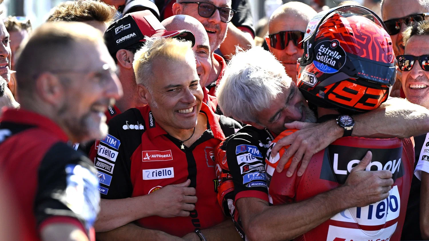 Gigi Dall'Igna si Marc Marquez la finalul cursei de la Misano, FOTO:G&G