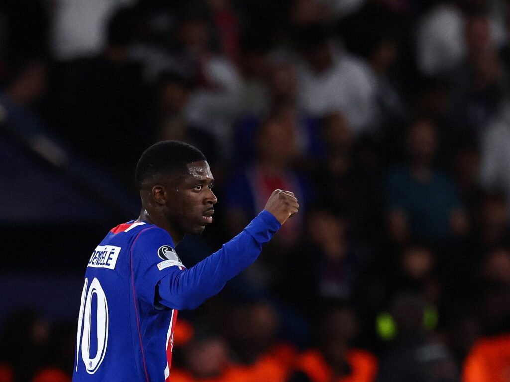 Ousmane Dembele de la PSG in partida din faza ligii UEFA Champions League, dintre PSG vs Slovan Bratislava, Stadion Parc de Princes, Paris, Franta, FOTO:IMAGO