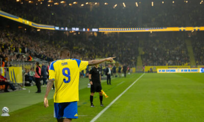 Isak Alexander celebrand golul marcat in partida Suedia vs Romania din UEFA Nations League, disputata pe Strawberry Arena, Solna, Suedia © FOTO:Emil Sebastian Popescu/ESPphoto