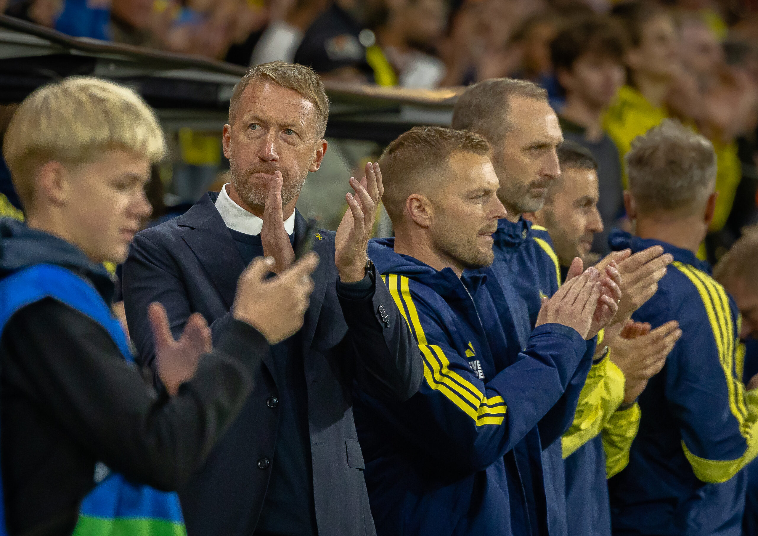 Graham Potter, selectioner Suedia in partida Suedia vs Romania din UEFA Nations League, disputata pe Strawberry Arena, Solna, Suedia © FOTO:Emil Sebastian Popescu/ESPphoto