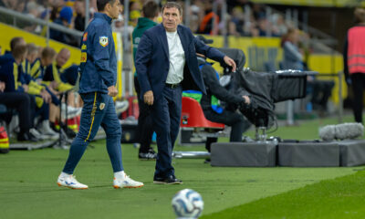 Gheorghe Hagi si secundul Catalin Anghel in partida din UEFA Nations League,© FOTO:Emil Sebastian Popescu/ESPphoto