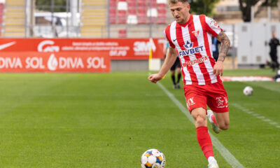 Marinos Tzionis de la UTA Arad in partida de fotbal dintre UTA Arad si FK Miercurea Ciuc, din cadrul Superligii Superbet, desfasurat pe Stadionul Francisc von Neuman din Arad, FOTO: Emil-Sebastian Popescu / SportPulse