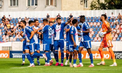 Bucurie alb albastra cu Emmanuel Yeboah si coechipierii sai in meciul dintre FC Botosani vs Corvinul Hunedoara, contand pentru Cupa Romaniei Betano, desfasurat pe Stadionul Municipal din Botosani, miercuri 2 septembrie 2026. © FOTO:Raul Marica