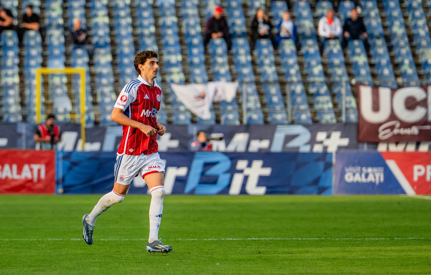 Miguel Angelo Gomez da Silva de la Otelul Galati in timpul partidei de SuperLiga, FOTO/Raul Marica/SportPulse