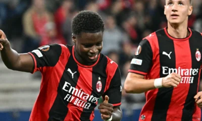Alphandjo Cisse, from AC Milan celebrate the goal, Photo:IMAGO