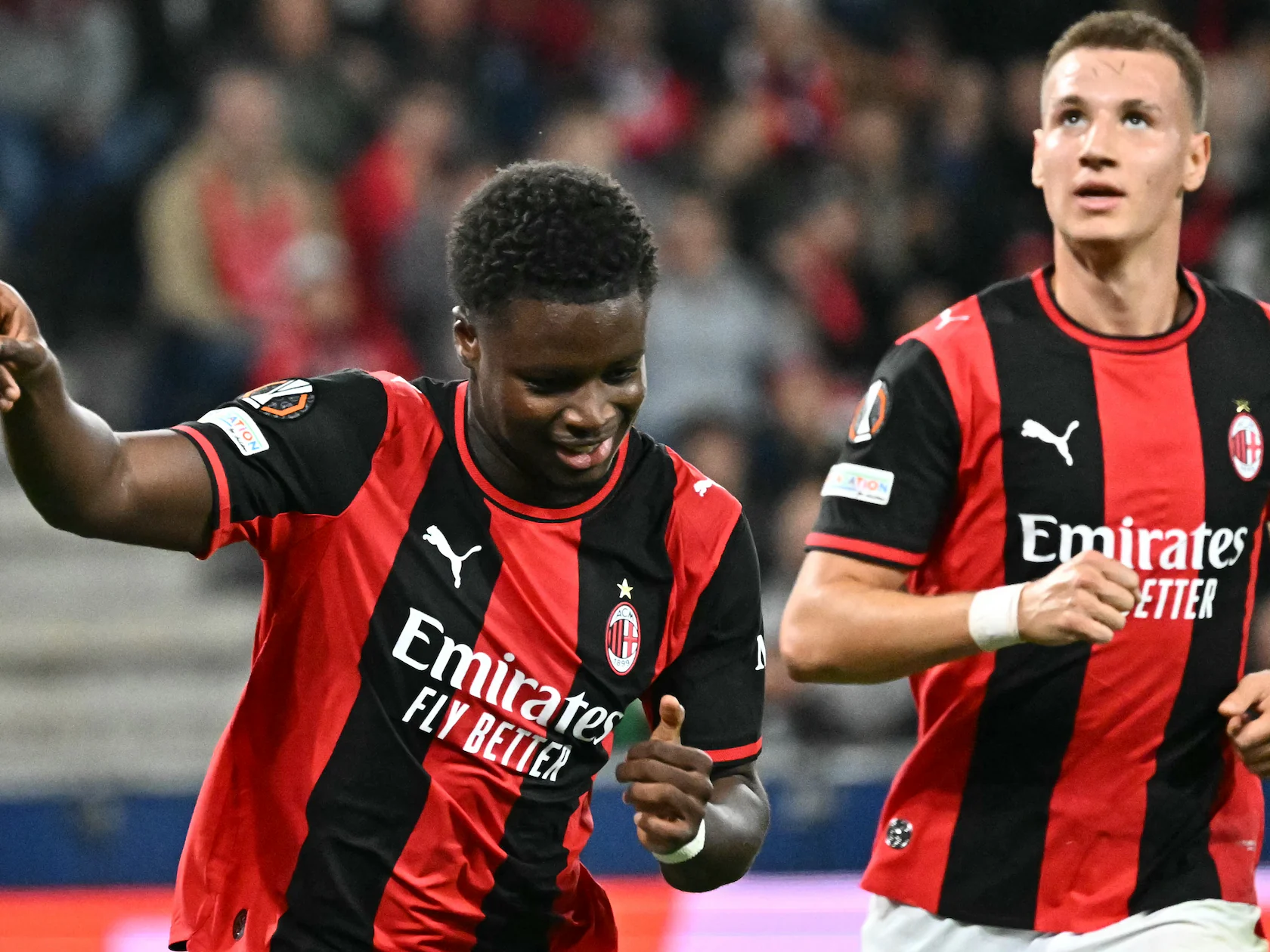 Alphandjo Cisse, from AC Milan celebrate the goal, Photo:IMAGO