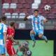 Angel Gillard de la Corvinul in duel pentru minge in partida contand pentru etapa a 3-a din SuperLiga dintre Corvinul Hunedoara vs Sepsi OSK, Stadion Francisc Neuman, Arad, ©FOTO: Emil Sebastian Popescu / SportPulse