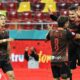 Raul Marian Oprut il felicita pe Diogo Costa Pinto dupa un gol marcat in meciul de fotbal dintre Dinamo Bucuresti si Chindia Targoviste, contand pentru Cupa Romaniei Betano, desfasurat pe Arena Nationala din Bucuresti, miercuri 28 octombrie 2026. © FOTO:Gheorghe Fluster/SPORT PICTURES