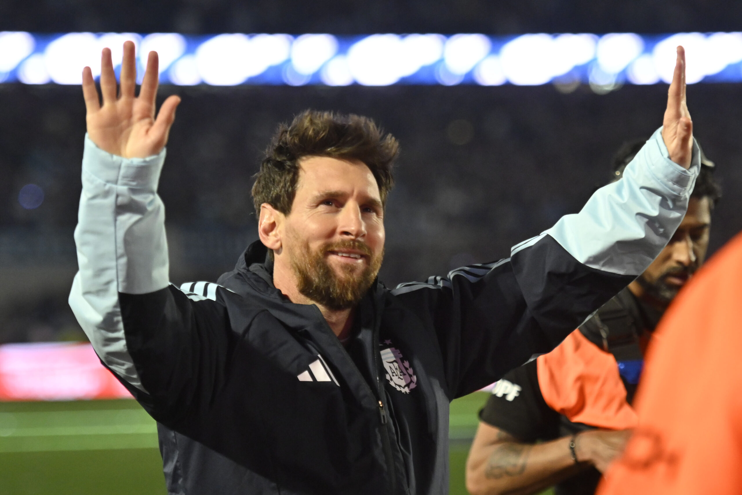 Lionel Messi during the international friendly match between Argentina and Benin at Estadio Monumental in Buenos Aires. The match marked Messi’s final appearance for the Argentina national team, bringing an end to his historic 21-year international career, BUENOS AIRES, ARGENTINA – OCTOBER 06, 2026, Julio Mancini / SportPulse