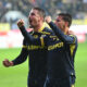 Fotbalistii ploiesteni Rodrigo Miguel Forte De Paes Martins si Leonardo Jose Dos Santos Teixeira se bucura dupa un gol marcat in meciul dintre Petrolul Ploiesti si Sepsi OSK Sfantu Gheorghe, contand pentru Superliga Superbet, desfasurat pe Stadionul Ilie Oana din Ploiesti, sambata 17 octombrie 2026. © FOTO:Razvan Pasarica/SPORT PICTURES
