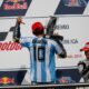 Valentino Rossi purtand tricoul lui Maradona, MototGP Argentina 2015, FOTO/IMAGO